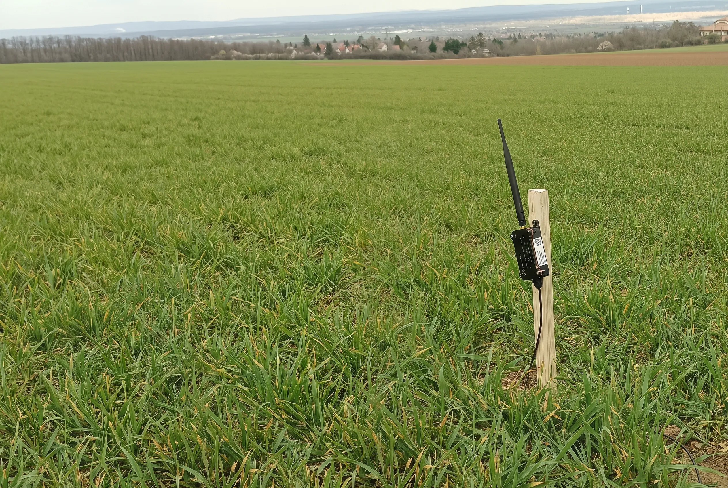 Sensor deployed in the field — real photo