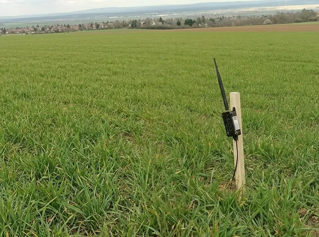Sensor deployed in the field — real photo